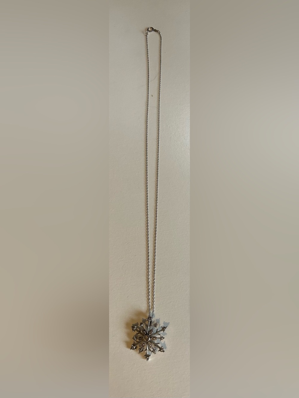 Snowflake Pendant Necklace in Silver